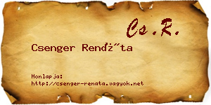 Csenger Renáta névjegykártya