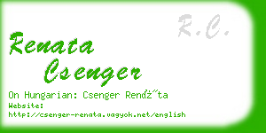 renata csenger business card